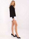 Elegant Black Blouse with Long Sleeves