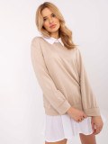 Beige Long Sleeve Blouse