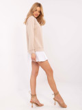 Beige Long Sleeve Blouse