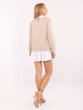 Beige Long Sleeve Blouse