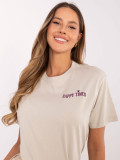 Beige T-Shirt with Print