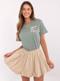 Comfortable Pistachio Green T-Shirt with Short Sleeves