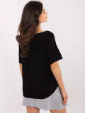 Black Short Sleeve Sweater