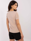 Beige Short Sleeve T-Shirt