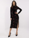 Elegant Midi Dress with Long Sleeves
