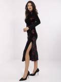 Elegant Midi Dress with Long Sleeves