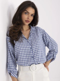 White Checked Long Sleeve Shirt