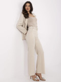 Elegant Beige High-Waisted Pants