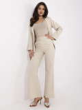 Elegant Beige High-Waisted Pants