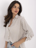 White Checked Long Sleeve Shirt