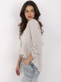 White Checked Long Sleeve Shirt