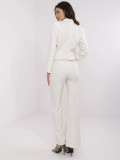 Elegant Ecru High-Waisted Trousers