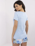 Stylish Blue Short Sleeve T-Shirt
