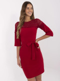 Elegant Bordeaux Cocktail Dress