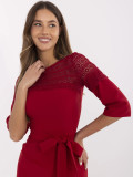 Elegant Bordeaux Cocktail Dress