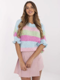 Blue Sweater with 3/4 Sleeves