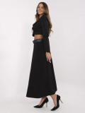 Elegant Maxi Skirt with Belt and Pockets