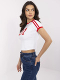 White T-shirt with Red Print