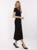Elegant Midi Dress with Short Sleeves