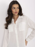 Elegant ecru long-sleeve shirt
