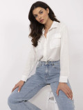Elegant ecru long-sleeve shirt