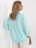 Stylish Mint Green Blouse with 3/4 Sleeves