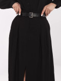 Elegant Black Midi Skirt