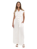 Elegant Ecru Jumpsuit