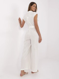 Elegant Ecru Jumpsuit