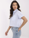 Elegant Blue Short Sleeve Shirt