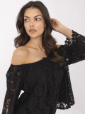 Elegant Black Blouse with Lace