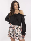 Elegant Black Blouse with Ruffles