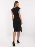 Elegant Midi Dress with Application