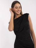 Elegant Midi Dress with Application
