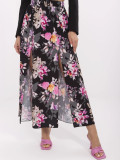 Black Floral Midi Skirt