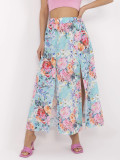 Floral Midi Skirt in Mint Color