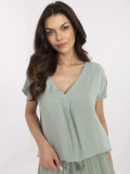 Comfortable Blouse in Pistachio Color