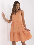 Flared Dress in Peach Color