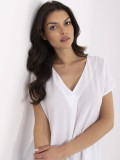 White V-Neck Blouse