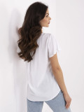 White V-Neck Blouse