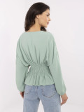 Elegant Blouse in Pistachio Color