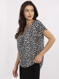 Stylish Gray Blouse with V-Neck