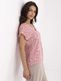 Pink V-Neck Blouse
