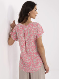 Pink V-Neck Blouse