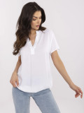 White Blouse with V Neck