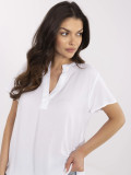 White Blouse with V Neck