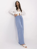 Stylish Blue High-Waisted Pants