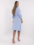 Summer Shirt Dress in Light Blue