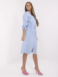 Summer Shirt Dress in Light Blue