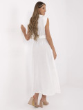 White Flared Dress with Embroidery